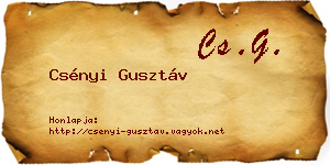 Csényi Gusztáv névjegykártya