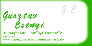 gusztav csenyi business card